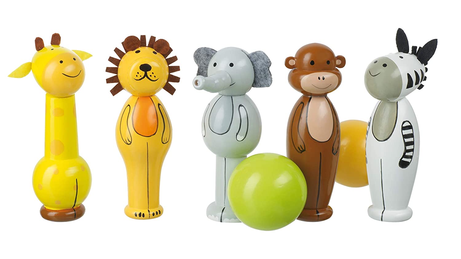 Kegelspiel Safari, bunt